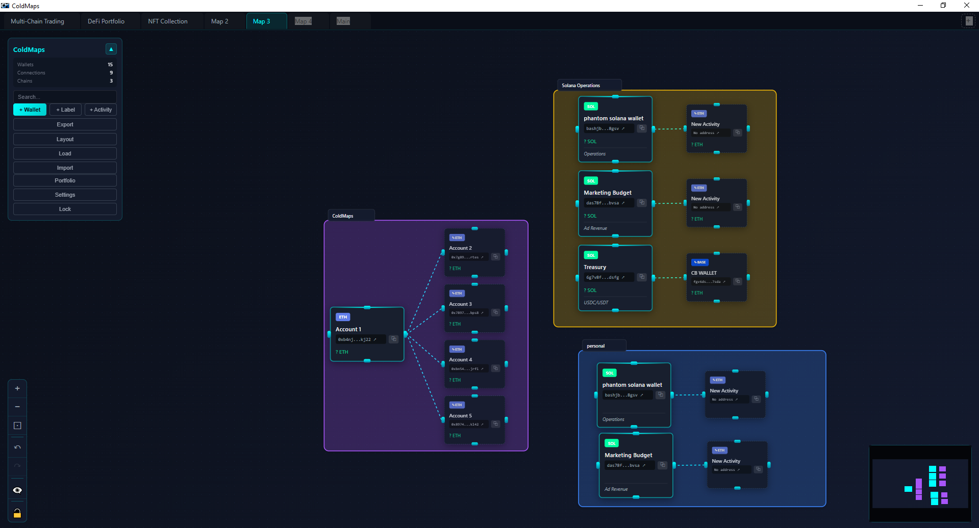 Coldmaps interface overview